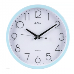 ADLER 30164 LIGHT BLUE Quartz Wall Clock