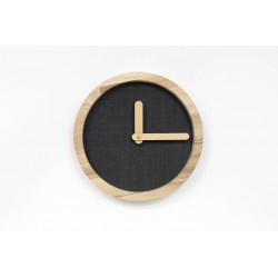 Laikrodis - Medinis Apvalus Laikrodis ( Pilka Medžiaga)