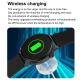 Smart watch DT4 BK STEEL with wireless charger