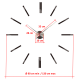 3D Wall Clock SL 3D-002 sieninis laikrodis