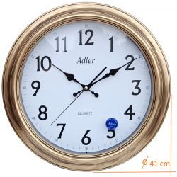 ADLER 30154 GOLD Quartz Wall Clock