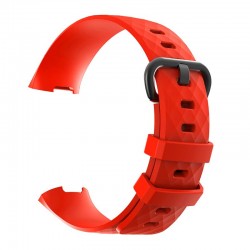 Fitbit Charge 3/4 SL Red S Silikoninis laikrodžio dirželis