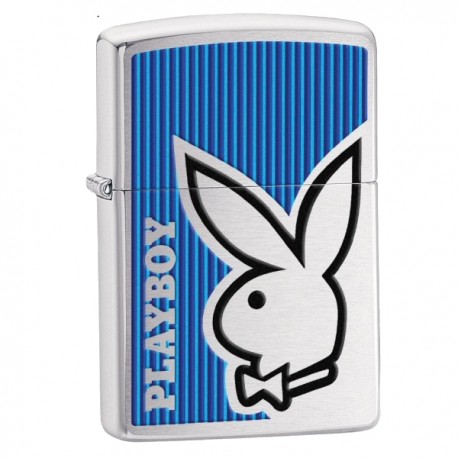 Žiebtuvėlis ZIPPO 28261 Playboy Bunny Logo Brushed Chrome