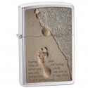 Зажигалка ZIPPO 28180 Footprint in Sand Brushed Chrome