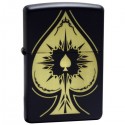 Žiebtuvėlis ZIPPO 28662 Ace of Spades Brass Black Matte Windproof Pocket