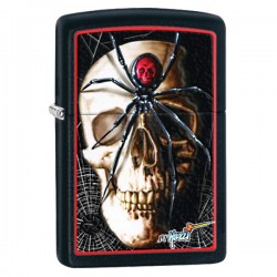 Зажигалка ZIPPO 28627 Mazzi Spider &amp; Skull Black Matte