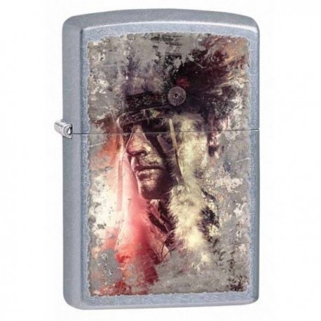 Žiebtuvėlis  ZIPPO 28868 28868 Native American Headdress Street Chrome