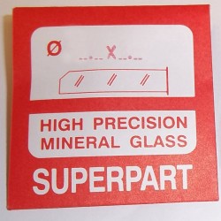 30.5X1,0mm Mineral, Spherical glass for watches