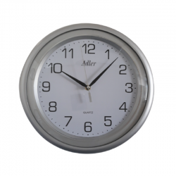ADLER 30166 SILVER Quartz Wall Clock