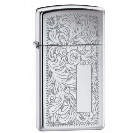 Žiebtuvėlis ZIPPO 1652 Slim Venetian High Polish Chrome