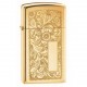 Žiebtuvėlis ZIPPO 1652B Slim Venetian High Polish Brass