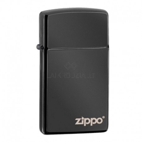 Žiebtuvėlis ZIPPO 28123ZL, "High Polish" Black Lighter, Zippo Logo, Slim Size
